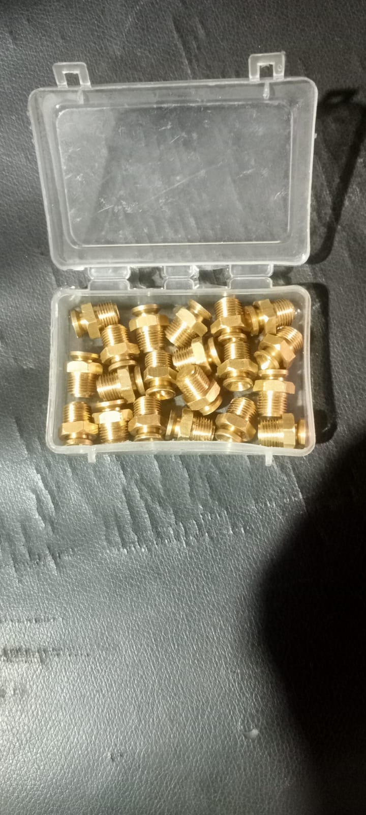 Box of brass fittings