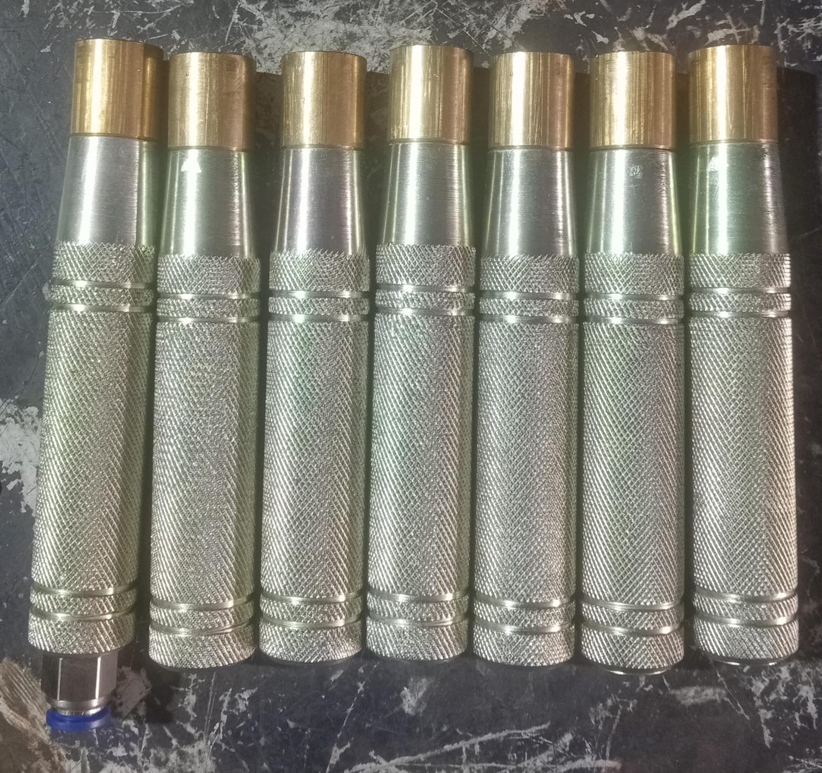 Precision knurled industrial shafts manufactured by A.R Engineering
